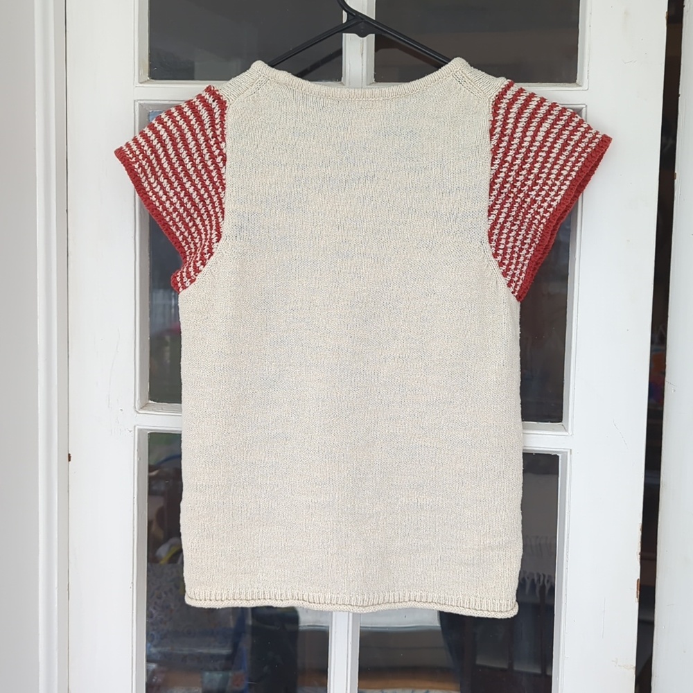 Madewell - Cream and Rust Knit Top - Picture 3 of 5